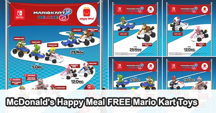 McDonald's Happy Meal Promotion: FREE Mario Kart Toys (29 Nov - 1 Dec 2024)