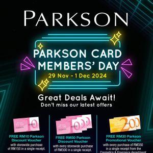 Parkson Card Members' Day Sale (29 Nov - 1 Dec 2024)