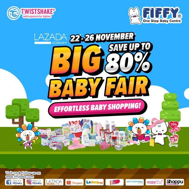 Fiffy Big Baby Fair up to 80% off (22 November 2018 - 26 November 2018)