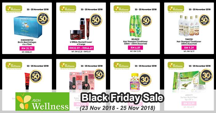 AEON Wellness Black Friday Sale Up To 50% Discount (23 November 2018 - 25 November 2018)