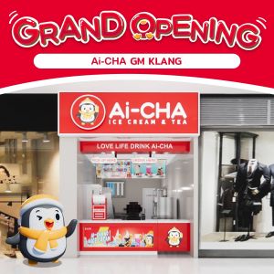 Ai-CHA GM Klang Grand Opening Promotion: Free Ice Cream with RM10 Spend (6-8 Dec 2024)