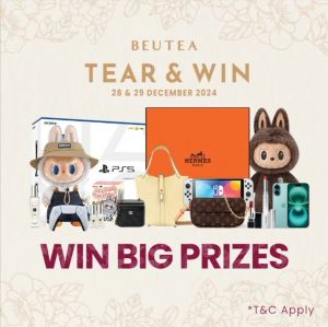 Beutea Tear & Win Promotion: Win Hermes, iPhone, PS5 & More (28-29 Dec 2024)