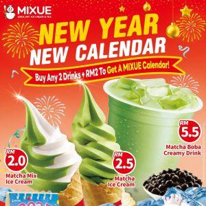 MIXUE New Year Promotion 2025 - Get Exclusive Calendar with 2 Drinks