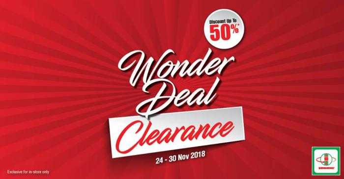 Senheng Wonder Deal Clearance up to 50% off (24 November 2018 - 30 November 2018)