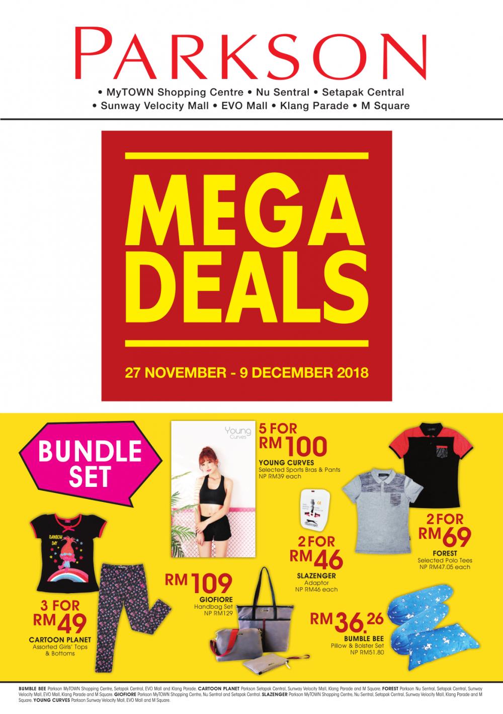 Parkson Mega Deals Promotion (27 November 2018 - 9 December 2018)
