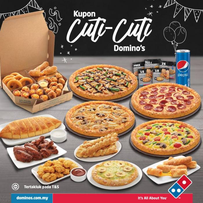 Domino's Pizza FREE Cuti-Cuti Coupon (until 31 December 2018)