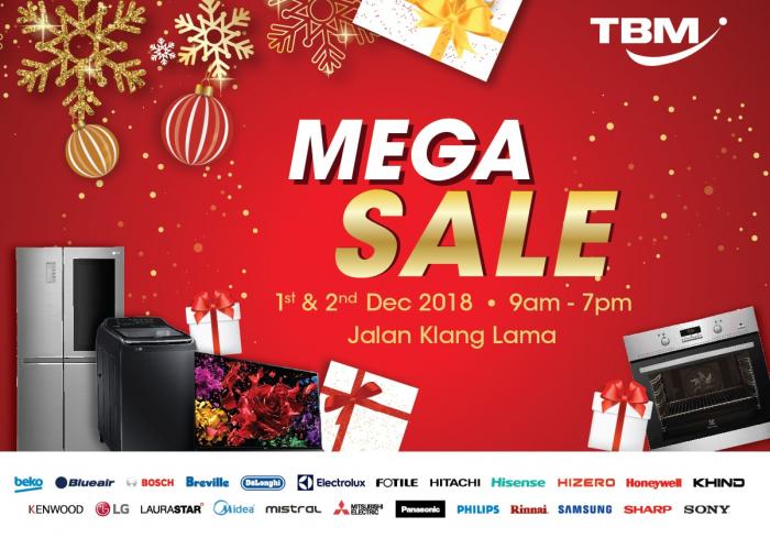 TBM Mega Sale 2018 Up To 70% OFF (1 December 2018 - 2 December 2018)
