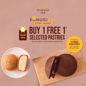 Komugi Friday Buy 1 FREE 1 Promotion – Best Pastry Deal Every Week!