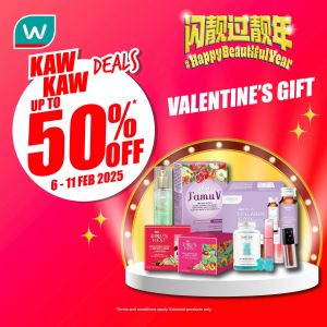 Watsons Valentine’s Gift Promotion: Up to 50% Off (6-11 February 2025)