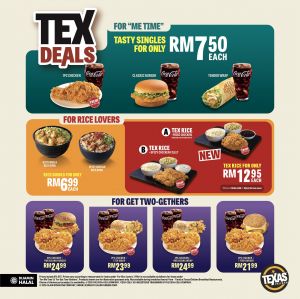 Texas Chicken Tex Deals – Tasty Meals from RM6.99! Limited Time Only