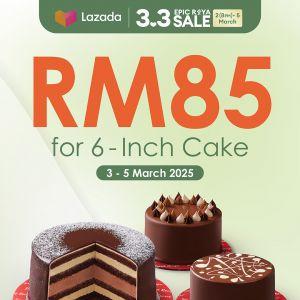 Secret Recipe Lazada 3.3 Sale – RM85 Cake & Buy 1 Free 1 Drinks (3-5 March 2025)