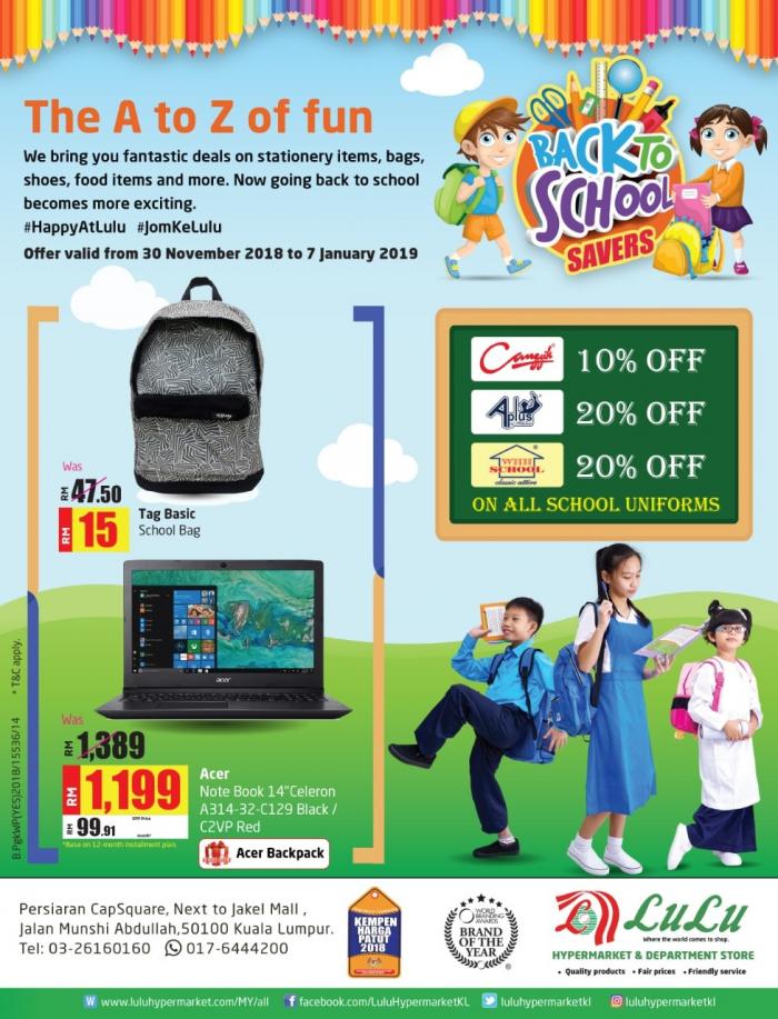 LuLu Hypermarket Back to School Promotion Catalogue (30 November 2018 - 7 January 2019)