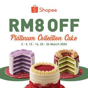 Secret Recipe Shopee RM8 OFF Platinum Collection Cake – Limited Time Offer!