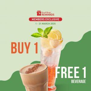 Secret Recipe Buy 1 Free 1 Beverage Promotion (March 2025) – Members Exclusive!