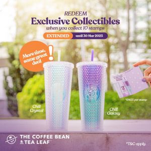Coffee Bean Promotion: Redeem Exclusive Tumblers with Stamp Card Until 30 Mar 2025!