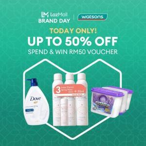Lazada Watsons Brand Day Sale 20 March 2025 – Up to 50% Off & RM50 Vouchers
