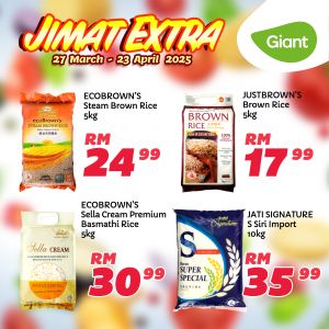 Giant Rice Promotion (27 March - 23 April 2025) - Best Deals on Brown & Basmati Rice
