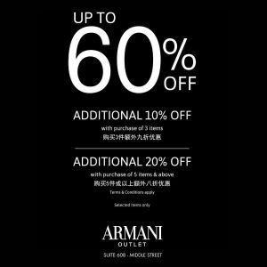 Armani Sale at Genting Highlands Premium Outlets (1-30 Apr 2025) – Up to 60% Off