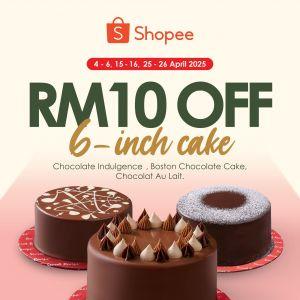 Secret Recipe Shopee April 2025 Promo: RM10 OFF Cakes and Buy 1 Free 1 Drinks