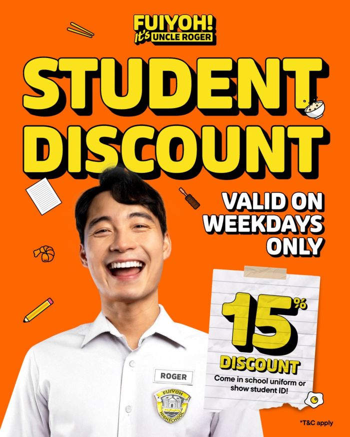 Fuiyoh It's Uncle Roger Student Discount Weekday Deal – Save 15% Instantly