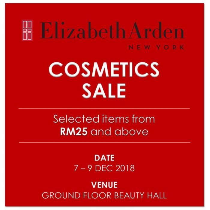 SOGO Elizabeth Arden Cosmetics Sale from RM25 (7 December 2018 - 9 December 2018)