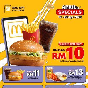 McDonald's April Promotion Malaysia: Meals from RM10 via McD App (17-23 April 2025)