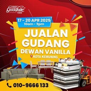 Goodnite Warehouse Sale at Kota Kemuning – Huge Mattress Deals 17 to 20 April 2025
