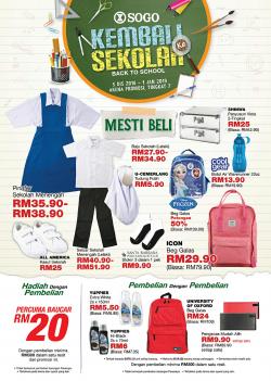 SOGO Back to School Promotion Catalogue (5 December 2018 - 1 January 2019)