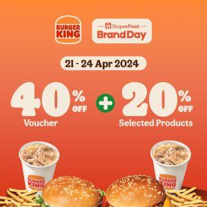 Burger King ShopeeFood Brand Day: Get Up to 60% OFF (21-24 April 2025)