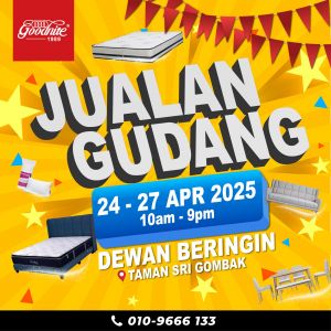 Goodnite Warehouse Sale: Mattresses, Bedding at Dewan Beringin, Gombak (24-27 April 2025)