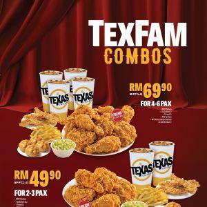 Texas Chicken TexFam Combo: Family Meals from RM49.90 (Feed 2-6 Pax)