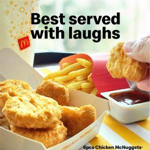 McDonald's 6pcs Chicken McNuggets McValue Meal from RM12.60!