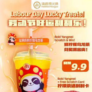 Haidilao Labour Day Lucky Treats: Bold Yangmei Tea + FREE Scratch Card (Win RM300 Cash & More! 1-31 May 2025)!