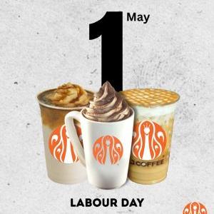 J.CO Labour Day Special: Selected Uno Size Drinks for ONLY RM10 (1 May 2025)!