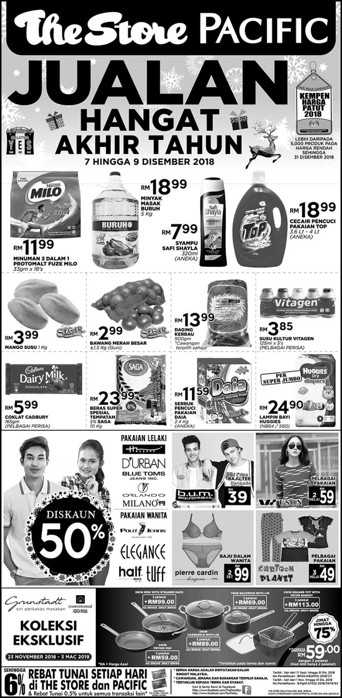The Store and Pacific Hypermarket Year End Sale Promotion (7 December 2018 - 9 December 2018)