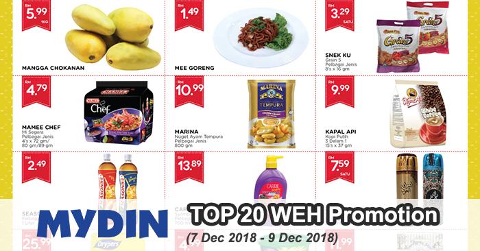 MYDIN TOP 20 WEH Promotion (7 December 2018 - 9 December 2018)