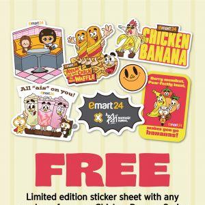 emart24 Promo: Get FREE Limited Edition Sticker with Chicken Banana Series Purchase!