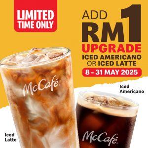 McDonald's Promo: Add RM1 to Upgrade Meal with Iced Americano/Latte (8-31 May 2025)