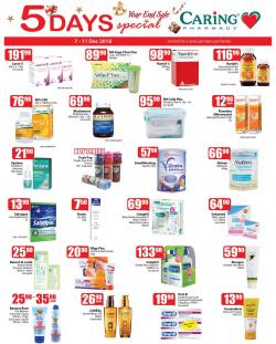 CARiNG PHARMACY 5 Days Special Promotion (7 December 2018 - 11 December 2018)