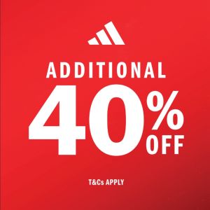 Adidas Sale at Johor Premium Outlets: Additional 40% OFF (16-18 May 2025)