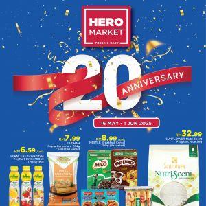 HeroMarket 20th Anniversary Promotion Catalogue (16 May - 1 June 2025) – Unbeatable Deals on Groceries & More!