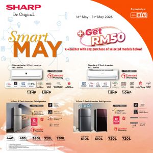 AEON BiG SHARP Promotion (16-31 May 2025) – Save More + FREE RM50 eVoucher!