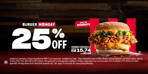 KFC Burger Monday: Get 25% OFF Zinger Cheezilla (Every Monday from 19 May 2025)
