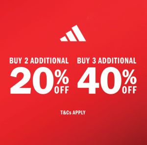 Adidas Sale at Genting Highlands Premium Outlets: Additional 20% or 40% OFF (19-21 May 2025)