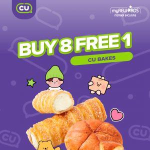 CU Bakes Promotion: BUY 8 FREE 1 with MyRewards (1-31 May 2025)