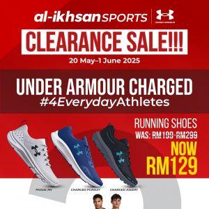 Massive Under Armour Clearance Sale 2025 at Al-Ikhsan – Running Shoes from RM129 (20 May - 1 June 2025)