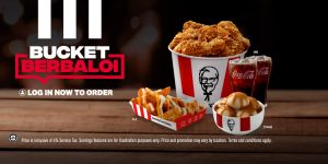 KFC Bucket Berbaloi: 6pc from RM41.99 & 10pc from RM67.99 (Malaysia)