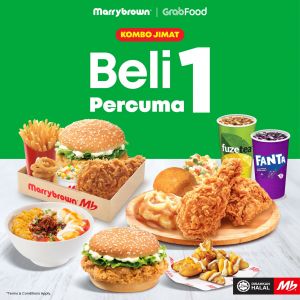 Marrybrown GrabFood Promotion: Buy 1 Get 1 Free on Selected Combos (26-27 May 2025!)