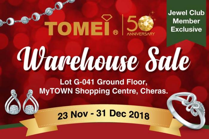 TOMEI Warehouse Sale at MyTOWN Shopping Centre (23 November 2018 - 31 December 2018)