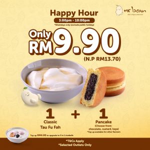 Mr Bean Happy Hour: Classic Tau Fu Fah + Pancake for RM9.90 (3PM-10PM Weekdays)